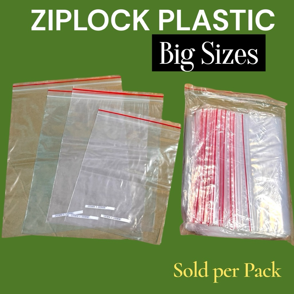 Ziplock Plastic Assorted Sizes(Bigger size )50pcs/pack Sold per Pack ...
