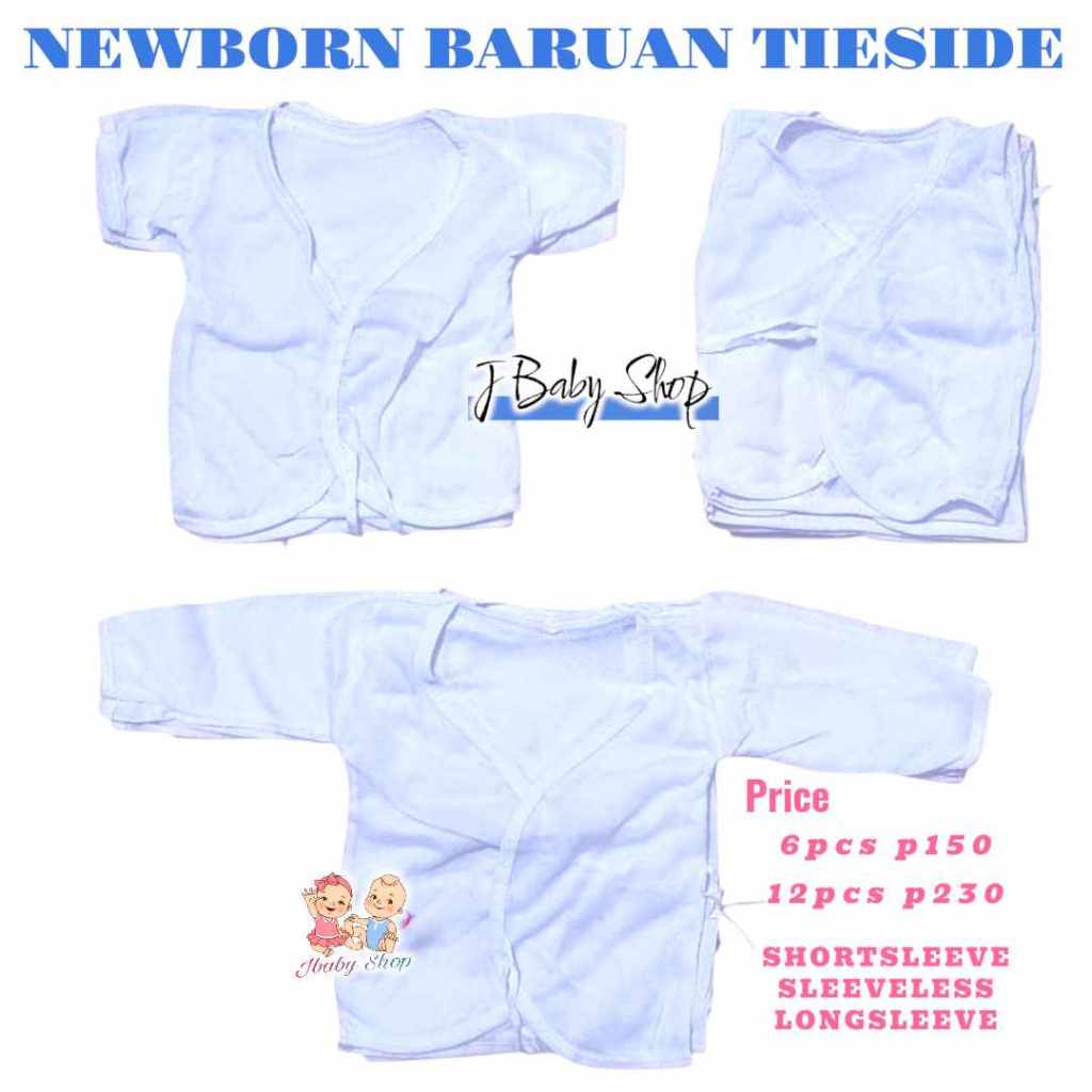 6 &12 pcs Newborn Baruan Tieside , Pajama Short Tshirt Sando | Shopee ...