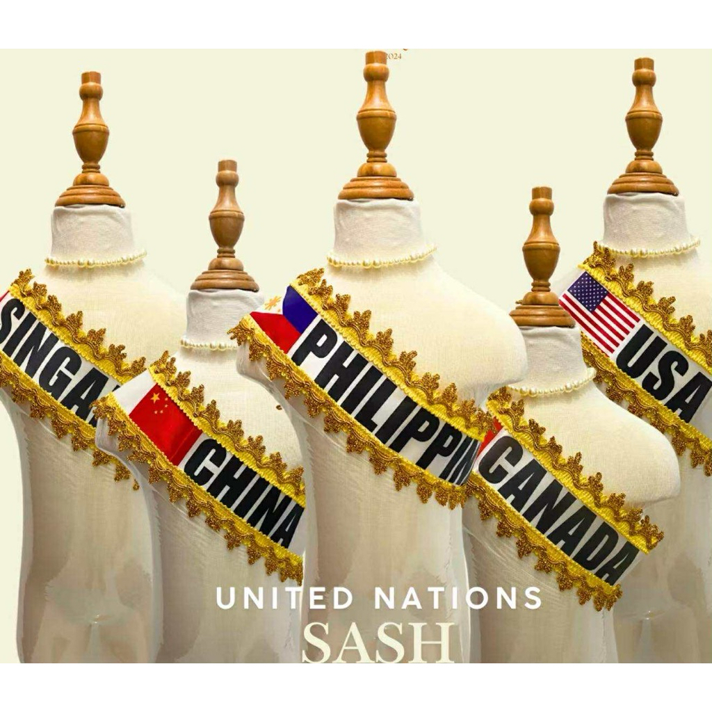 SASH WITH FLAGLET FOR UNITED NATION | Shopee Philippines