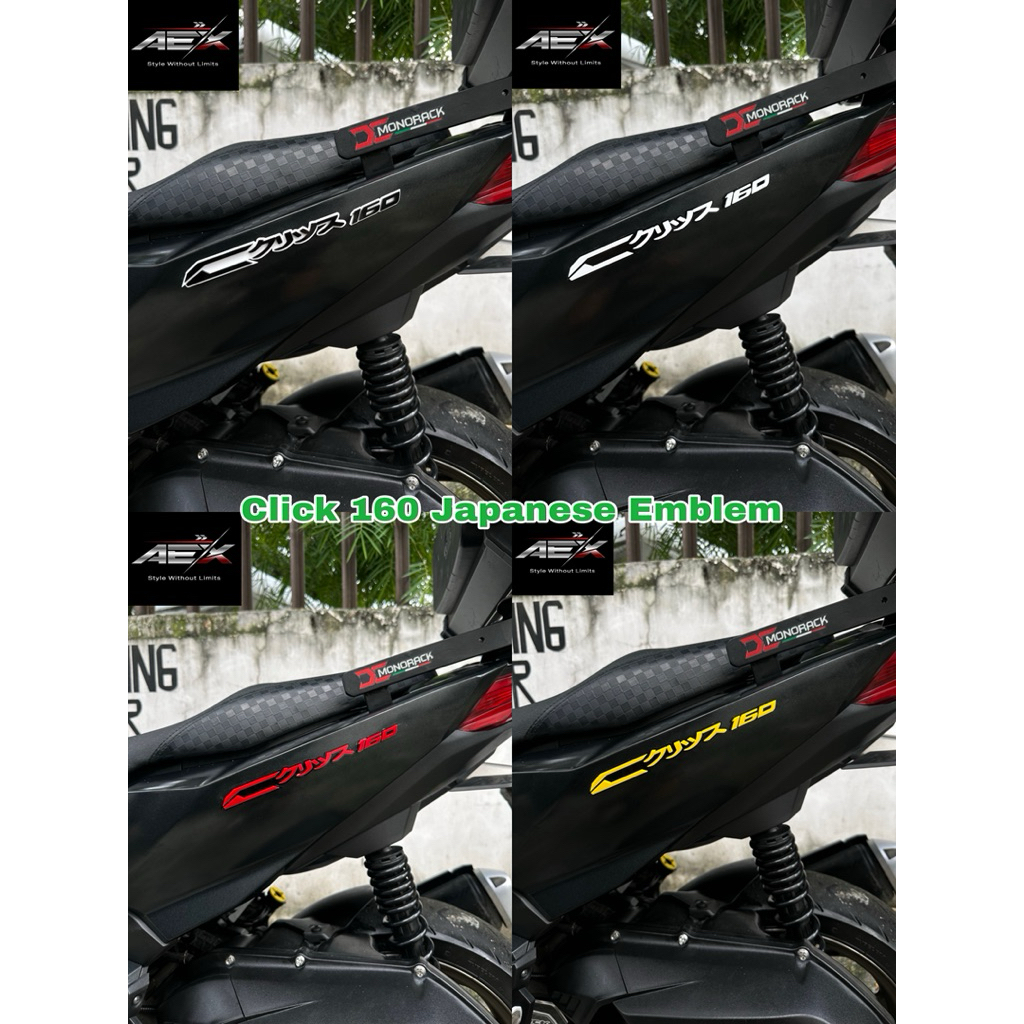 Click 160 / Vario Emblem – Japanese Style Acrylic | 2pcs Set + Free ...
