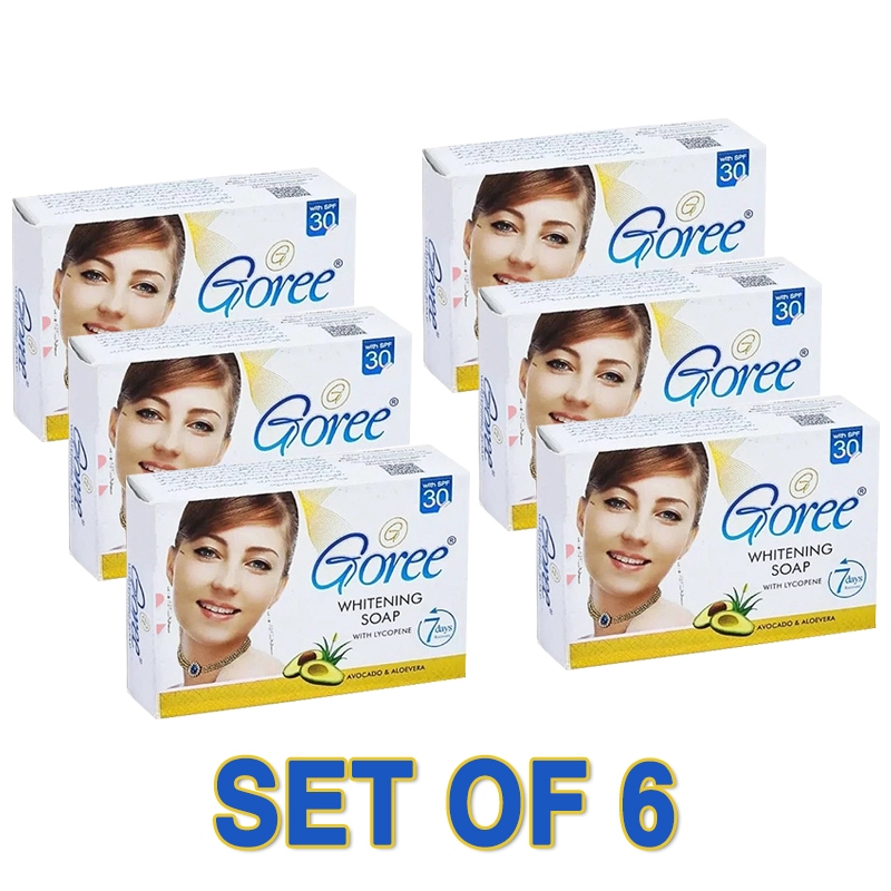 【SET OF 6】New products Goree Whitening Soap with Lycopene spf30 for ...