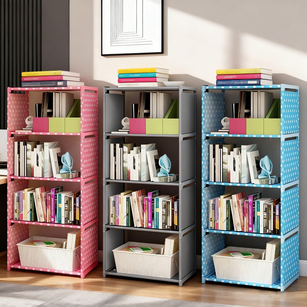 DIY Bookshelf Storage Rack 2/3/4/5 Tier Organizer Multi Cube Shelf for ...