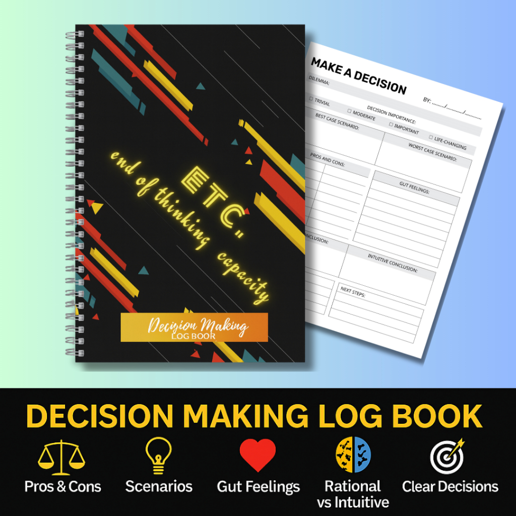 Decision Making Log Book – Pros & Cons, Scenarios, Rational vs ...