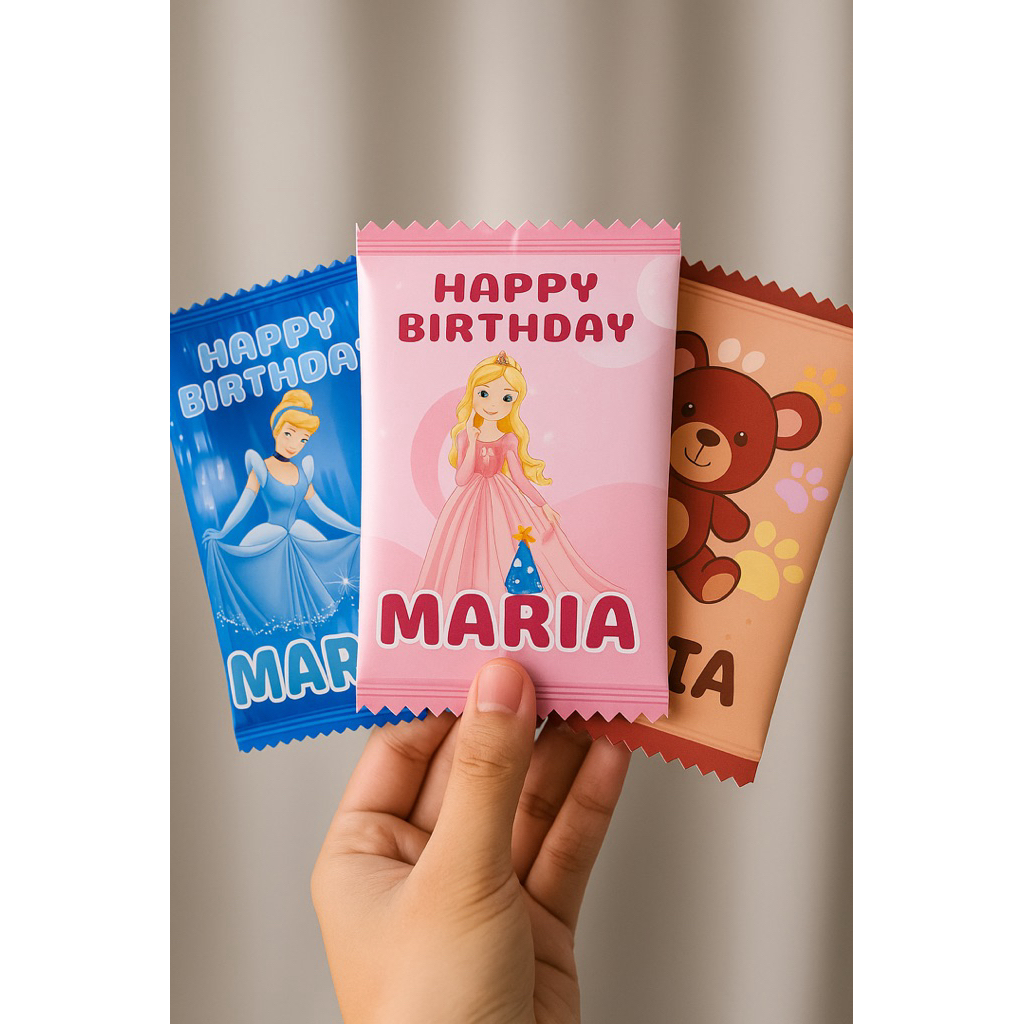 Personalized Chip Bag Style Wrapper for Birthday Customized Christening ...