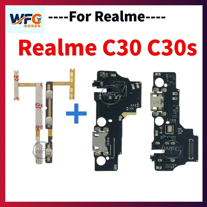 Realme C30 C30s Power Volume Flex Button Switch USB Charging Port Board ...
