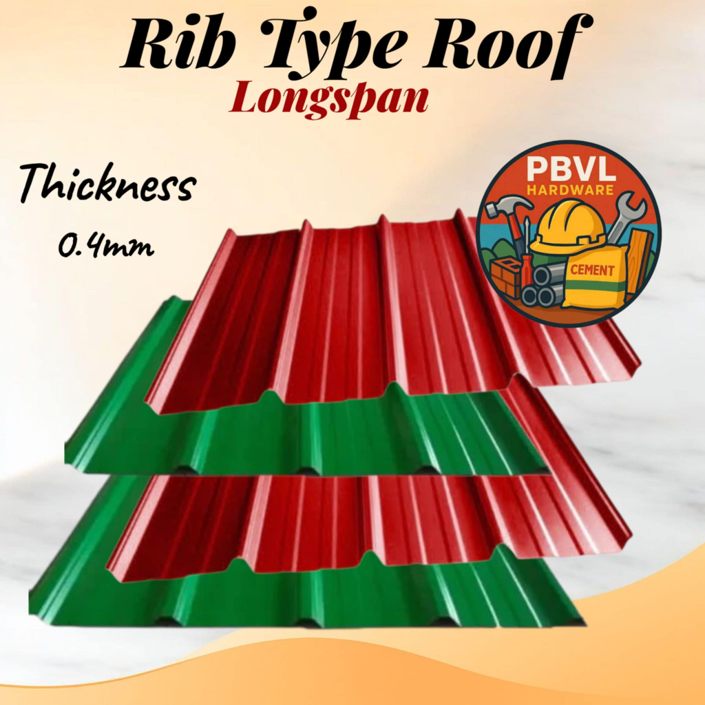 Longspan Rib Type 0.4 Thickness sold per 1FT, 2FT, 3FT, 4FT 150cm Good ...