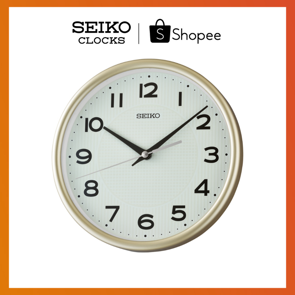 Seiko Wall Clock QXA836G Pearl Gold Dial 21cm | Shopee Philippines