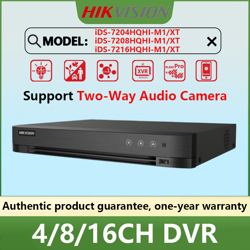 Hikvision 4CH/8CH/16CH Compatible Two-Way Audio Camera DVR Motion ...