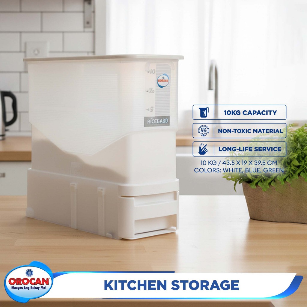 Orocan Rice Dispenser Rice Guard Storage Container Rice Gard 10KG ...