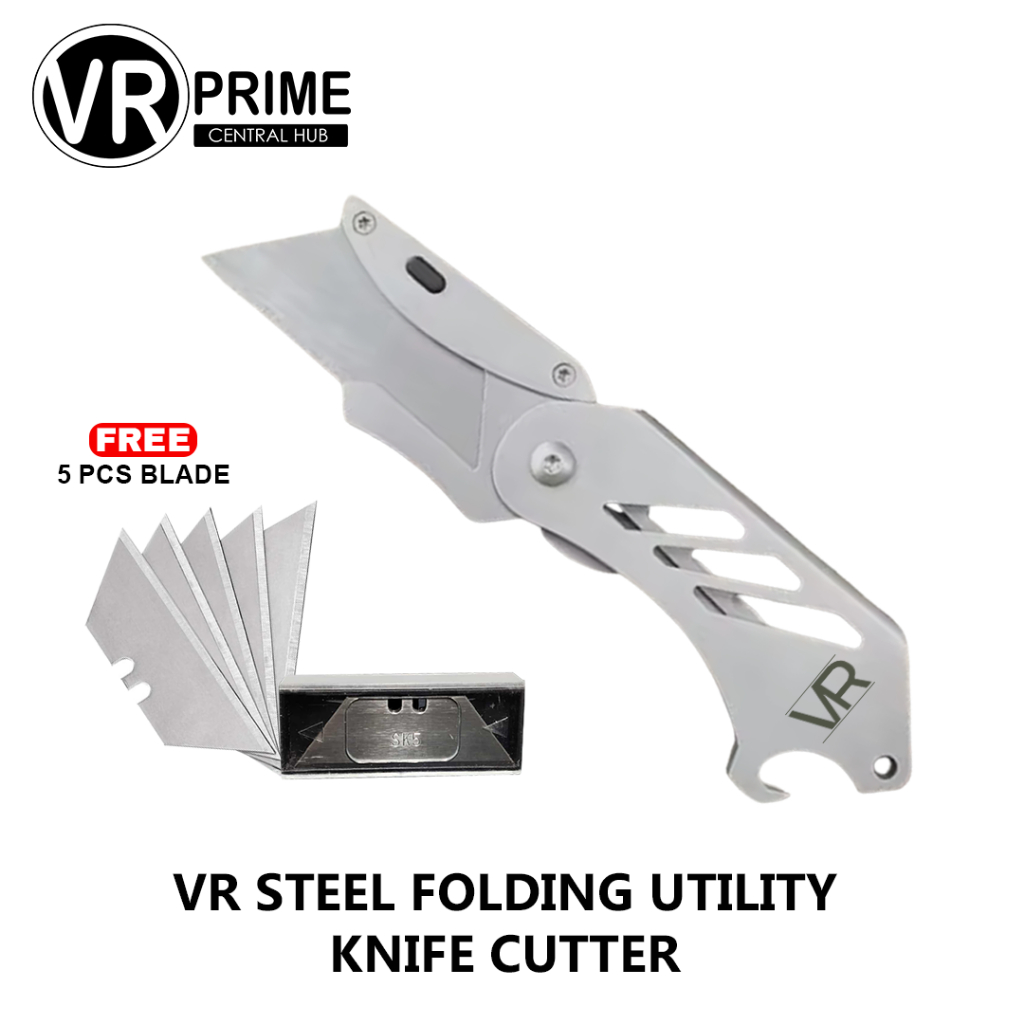 VR Prime - VR Steel Folding Utility cutter / Portable Foldable Paper ...