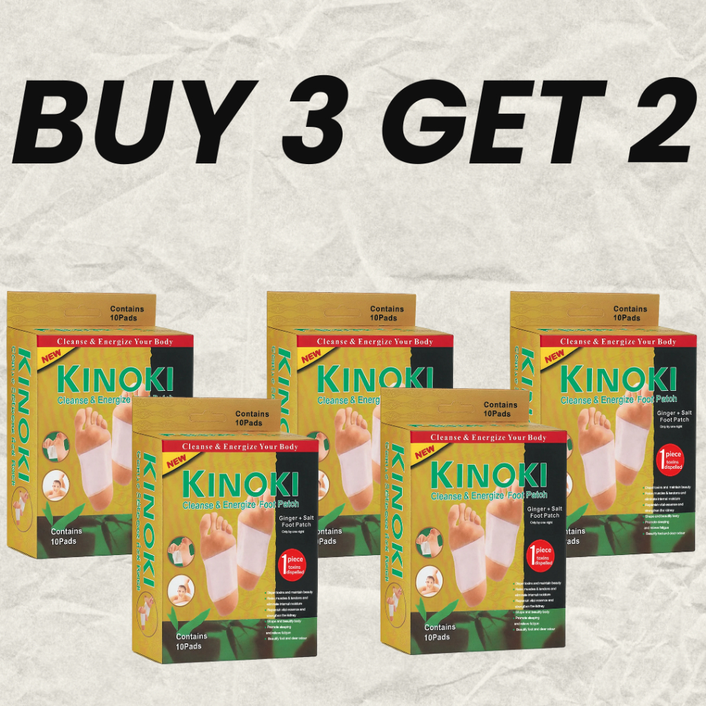 5 BOX ( THE ORIGINAL ) KINOKI Cleansing Foot Patches Original Japanese ...