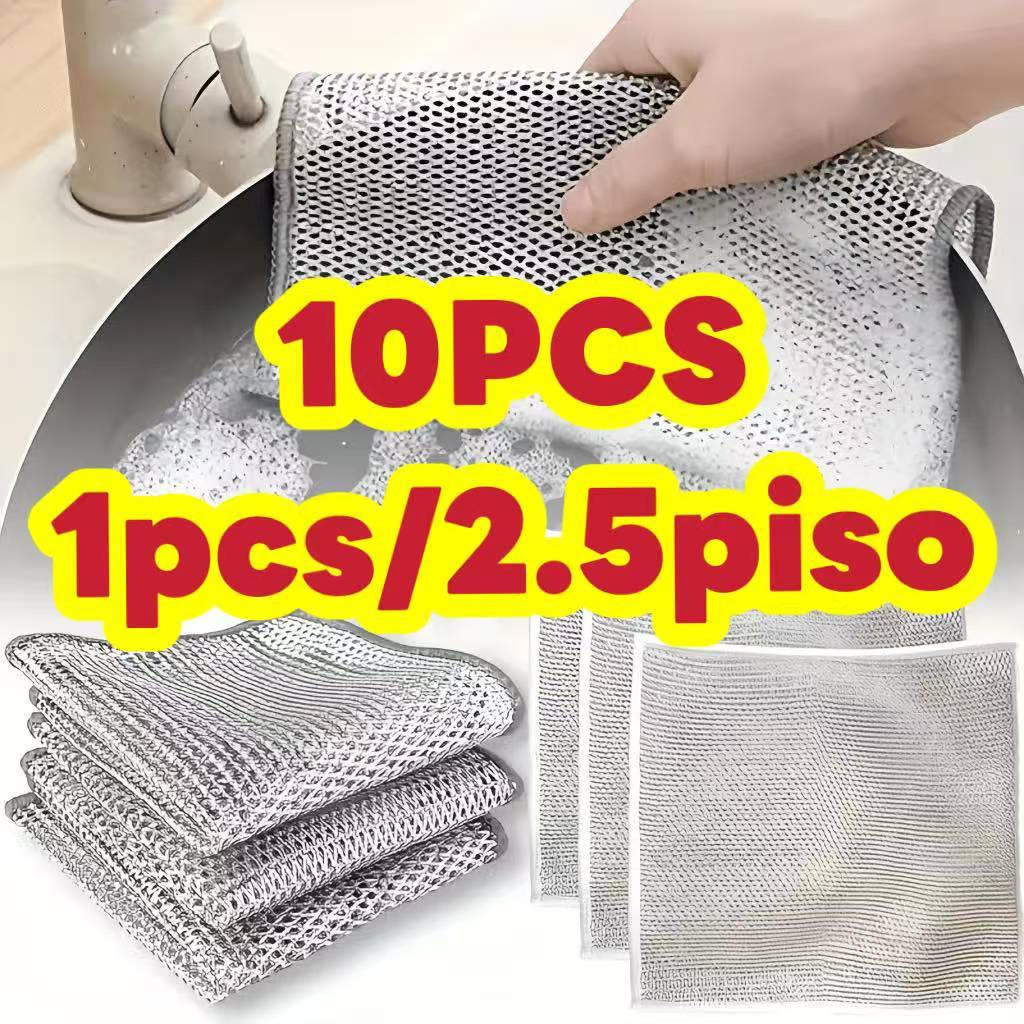 10pcs Wire Cleaning Cloth Dishwashing Scrubber Non-Scratch Wire ...