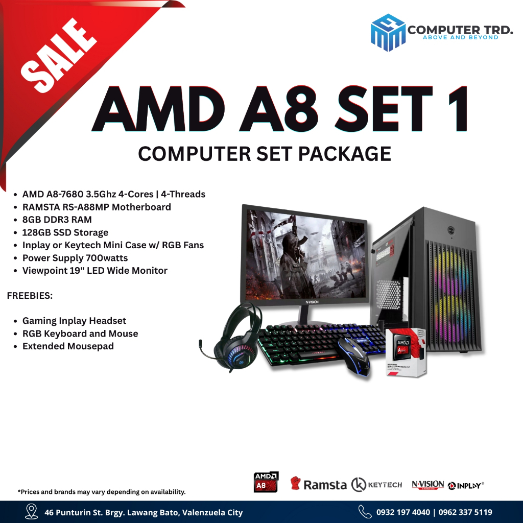 AMD A8 Computer Package | 8GB RAM | 128GB SSD| FREEBIES | Shopee ...