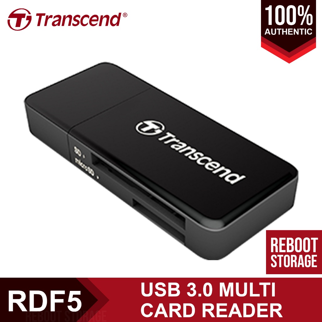 Transcend RDF5 USB 3.0 SDHC / SDXC / microSDHC/SDXC Memory Card Reader ...