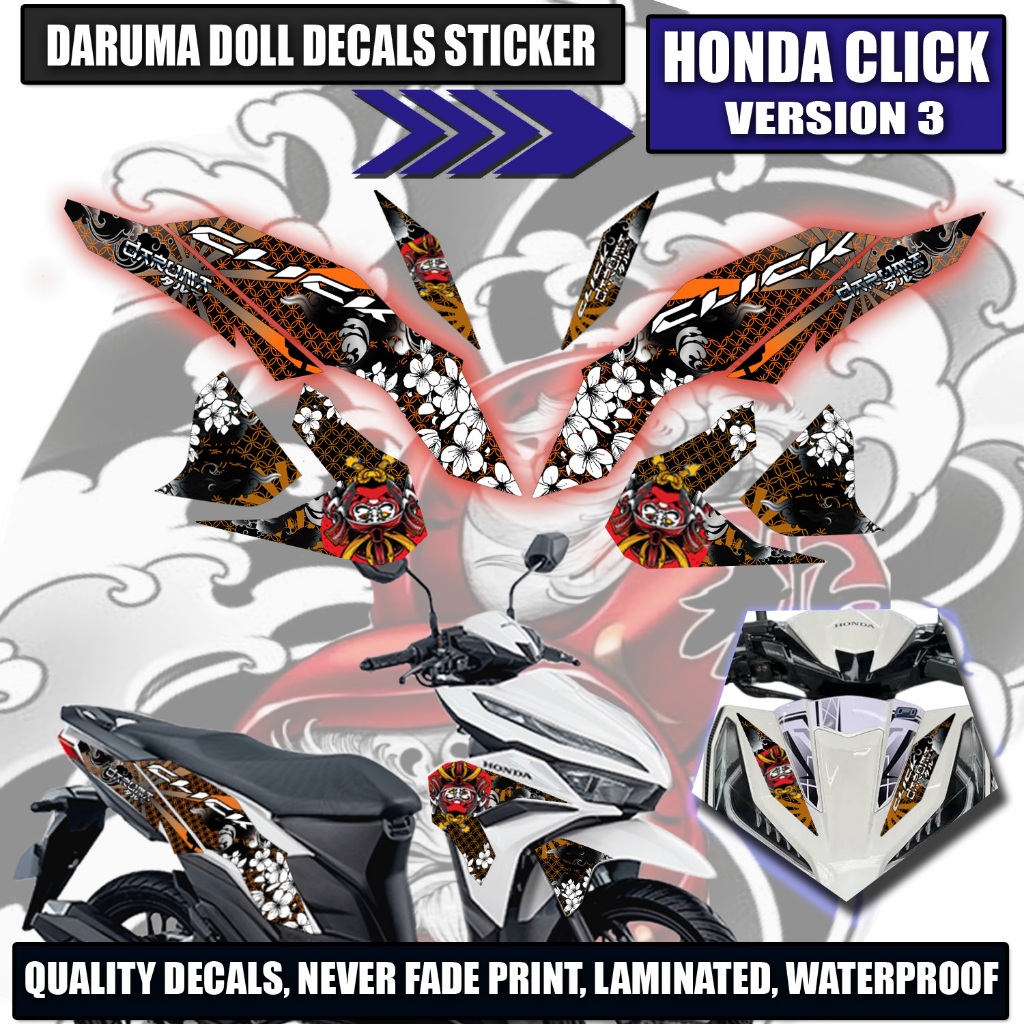DARUMA DOLL DECALS DESIGN FOR CLICK HONDA CLICK DARUMA STYLE DECALS ...