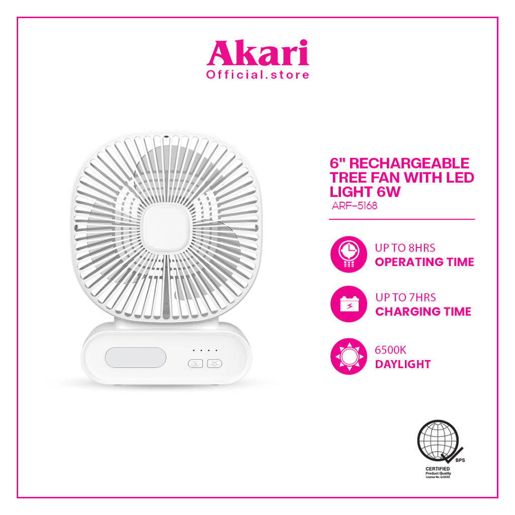 Shop akari rechargeable fan with light for Sale on Shopee Philippines