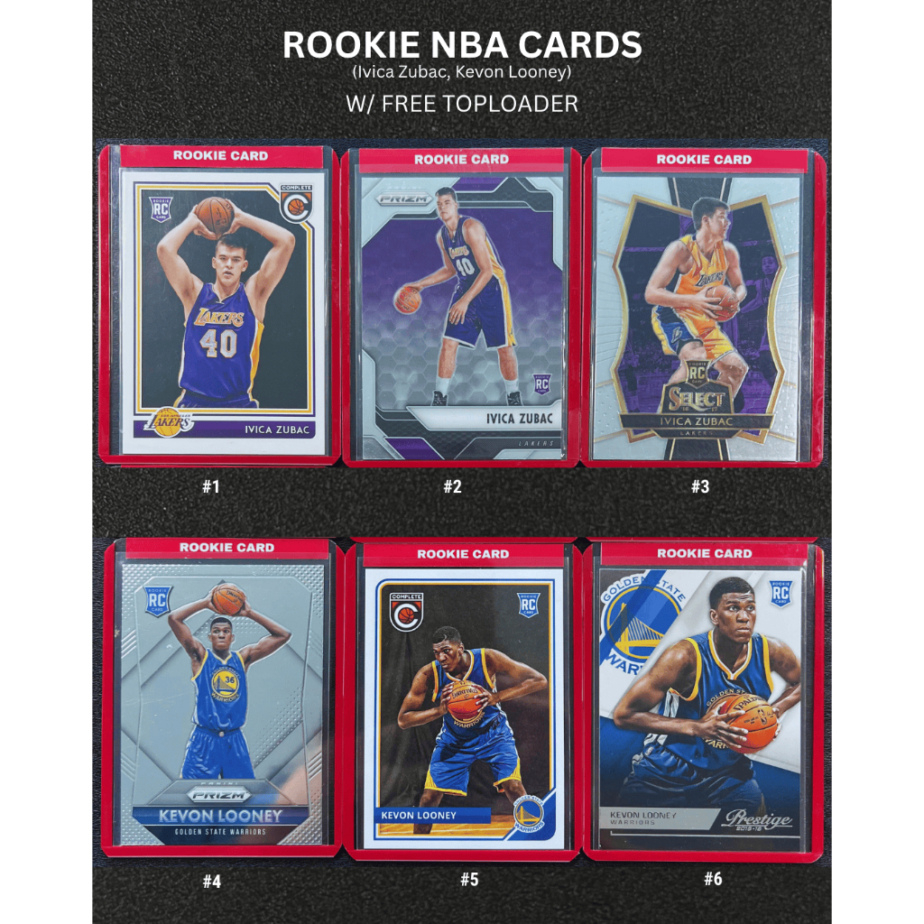 Ivica Zubac, Kevon Looney Rookie NBA Cards with Free Toploader | Shopee ...