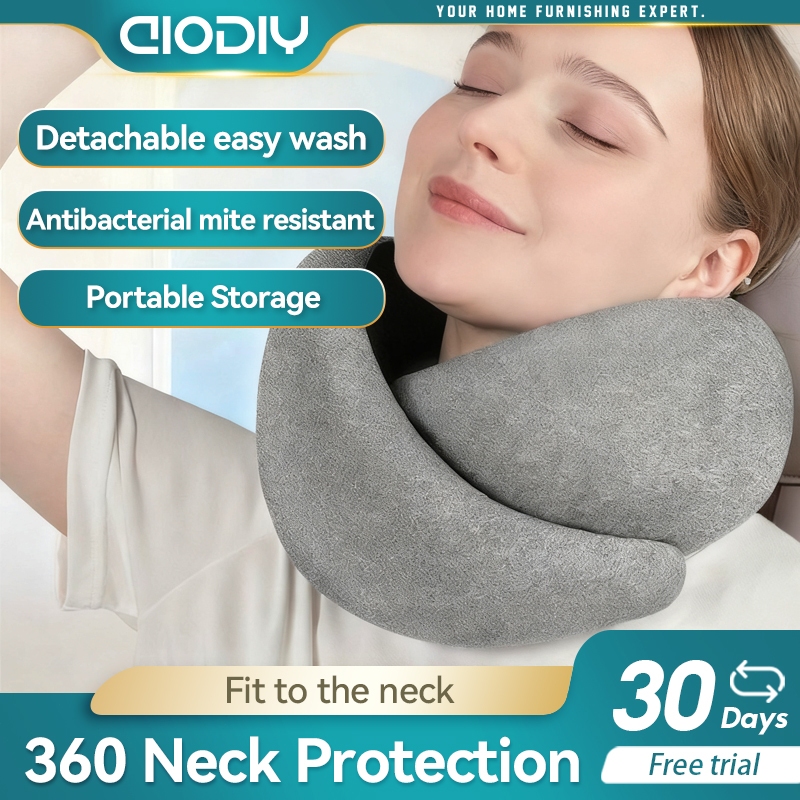 AIODIY Comfortable Portable U-Shaped Neck Pillow Cervical Support for ...