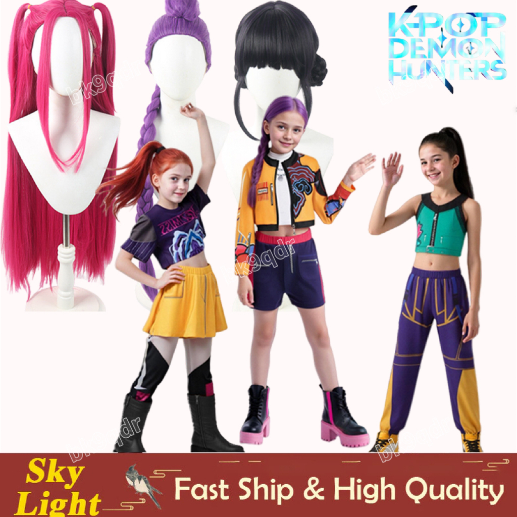 Anime KPop Demon Hunters Rumi Zoey Cosplay Costume Mira Uniform Huntrix ...