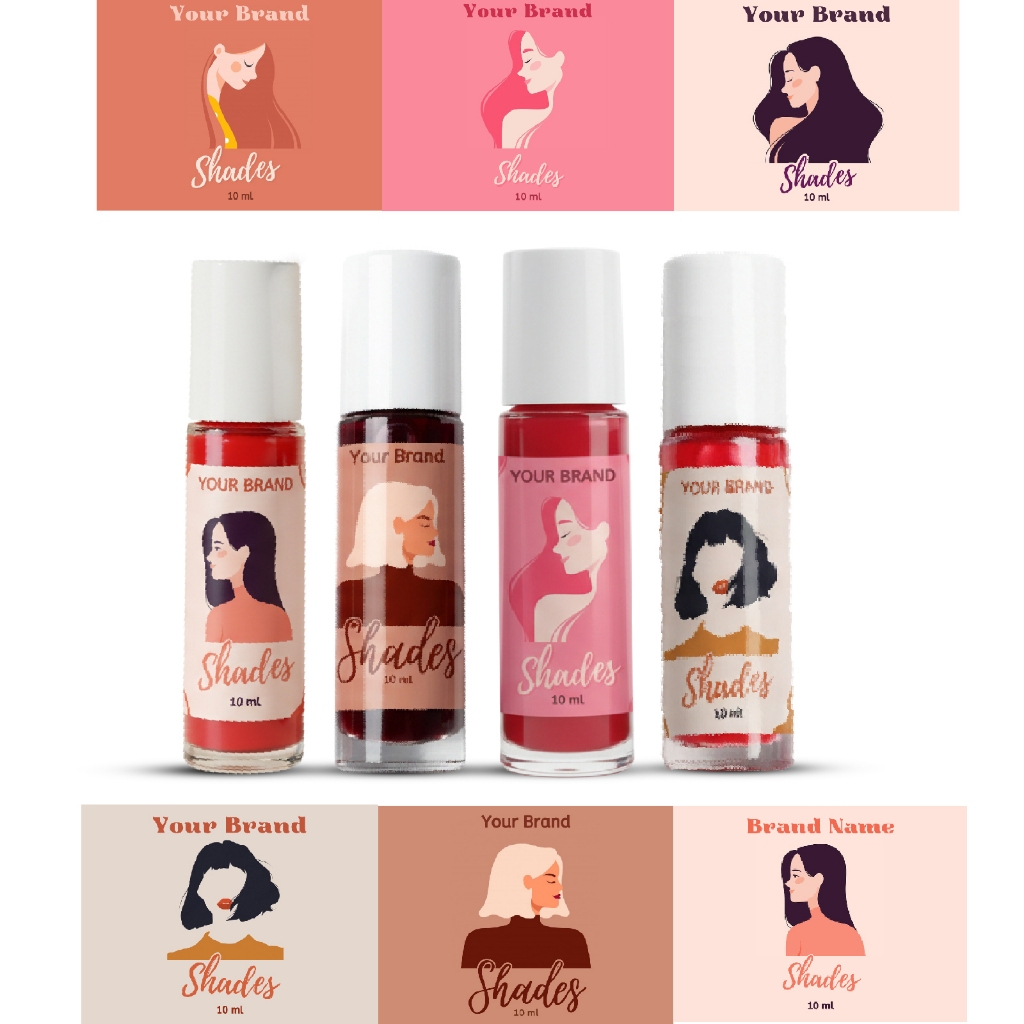 Sticker Label for Liptint/Lipstick Brand(13 pcs) Glossy, Free customize ...