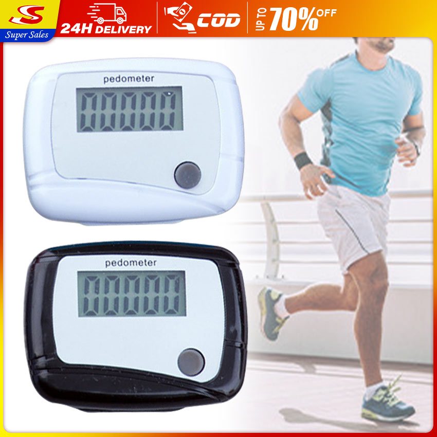 【SuperSales】Sports LCD Pedometer Step Counter Walking Jogging Distance ...
