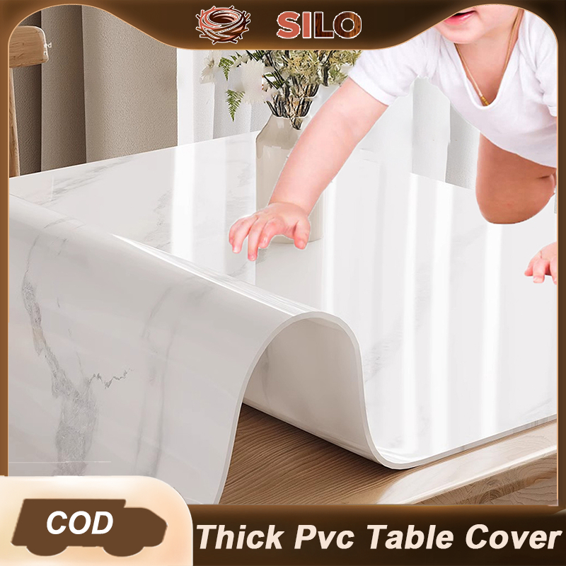 SILO Thick PVC Plastic Table Cover Makapal For Kitchen Cabinet ...