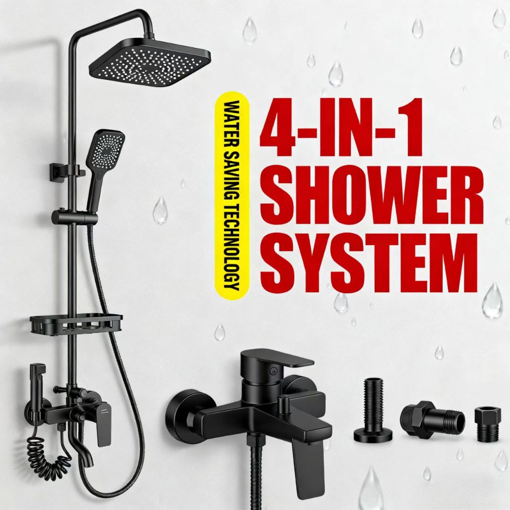 Shower Set bathroom shower head 304 stainless steel shower set 4 in1 ...