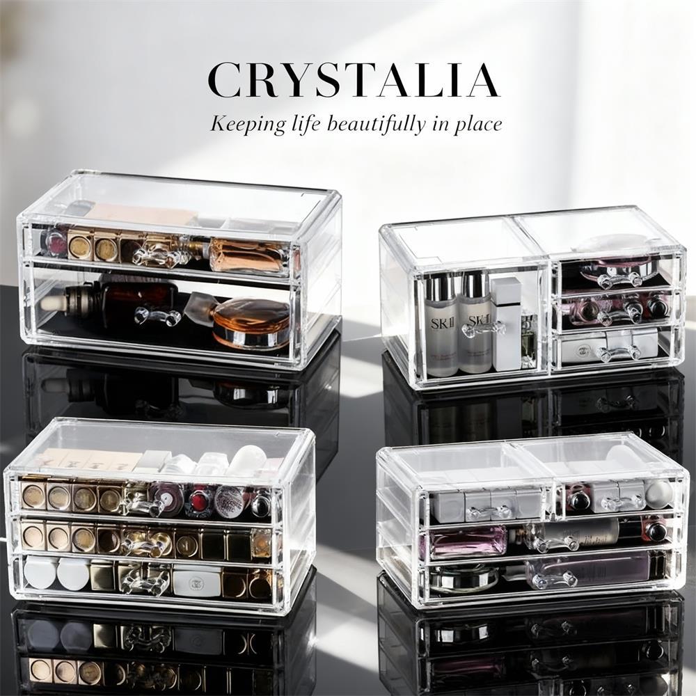Drawer Makeup Organizer Storage Rack cosmetic Acrylic Lipstick Jewelry ...