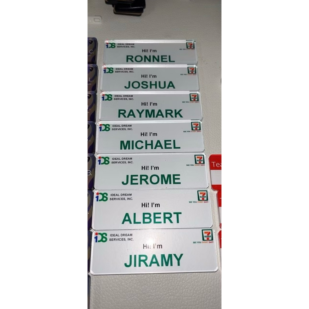 IDS Name Plate 7/11 Nameplate/Name badge | Shopee Philippines