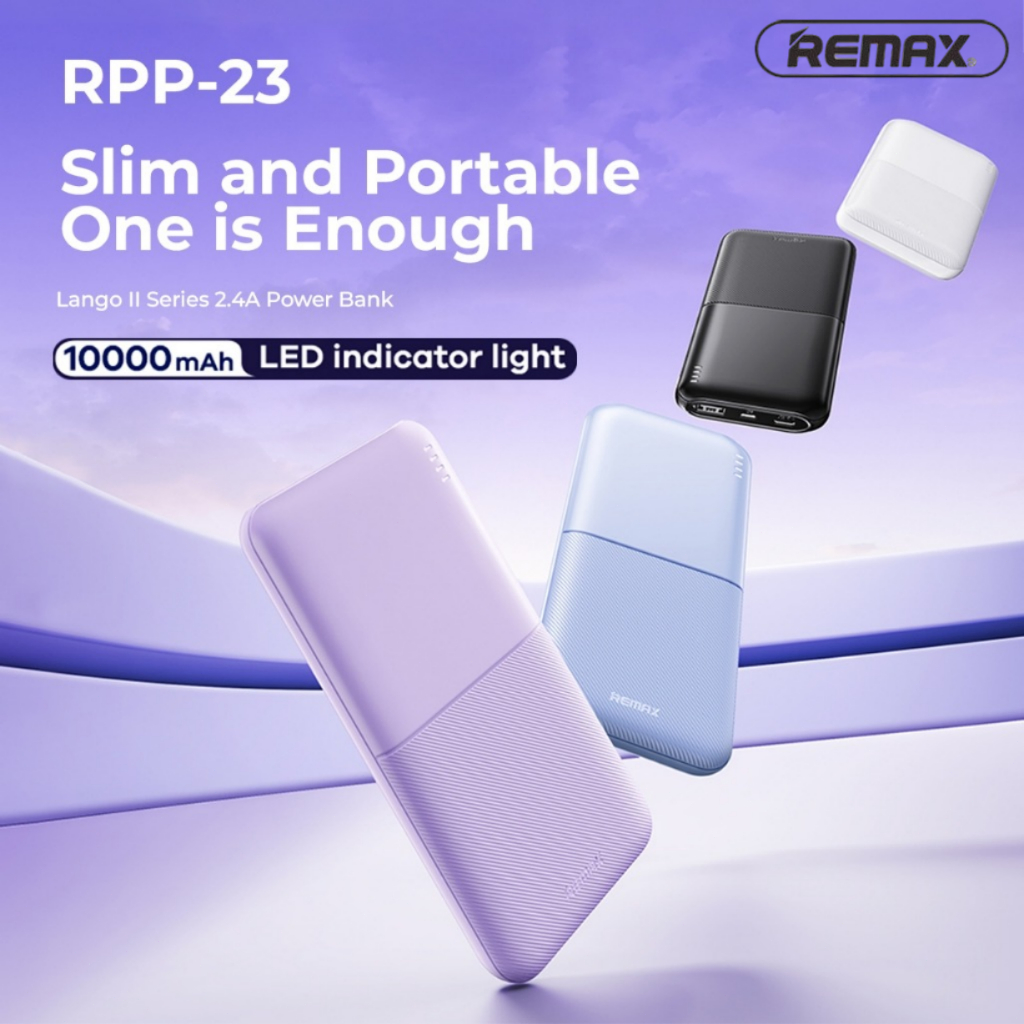 Remax RPP-23 Lango II Series 2.4A 10000mAh Power Bank LED Indicator ...