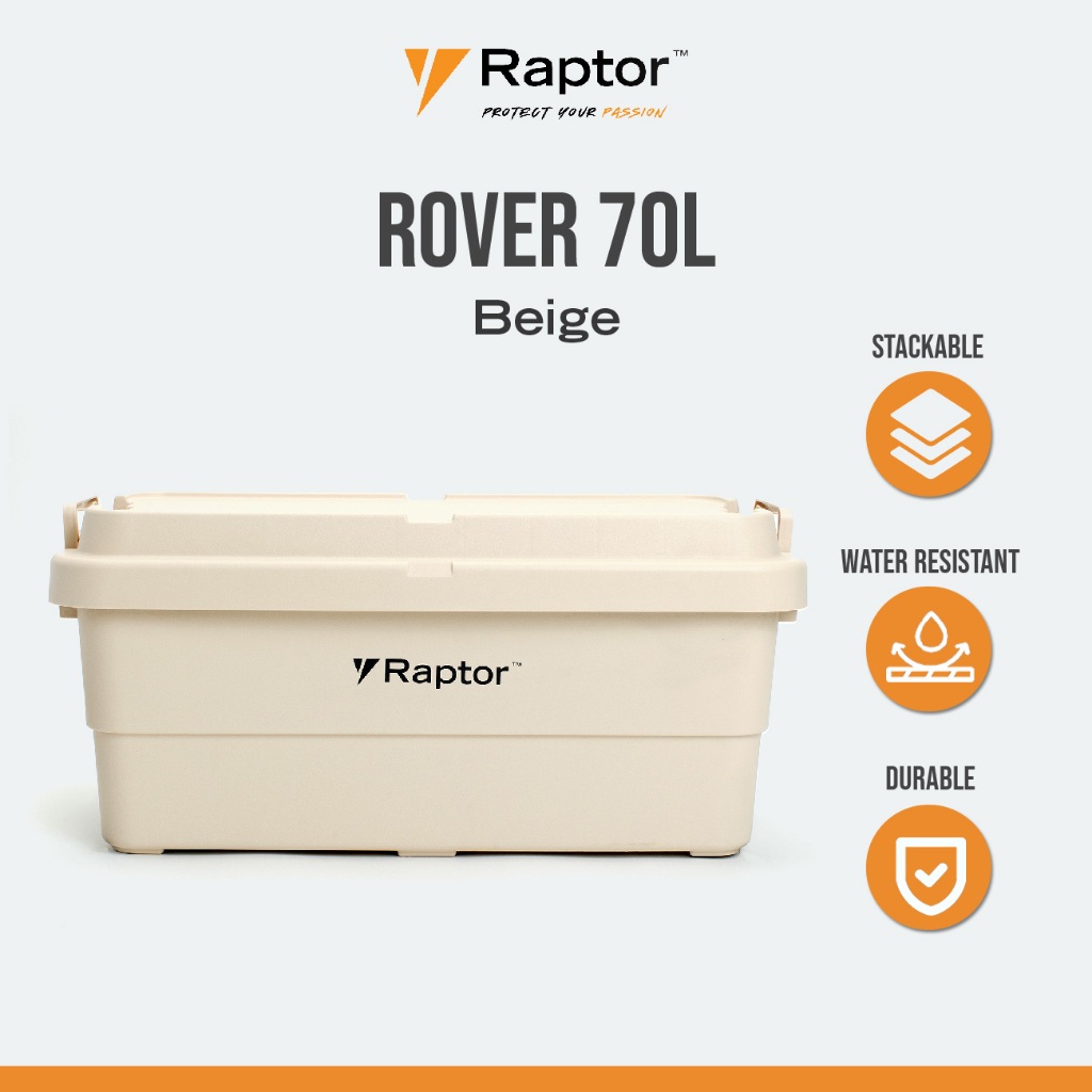 Raptor Rover 70L Stackable Heavy-duty Storage Trunk Cargo Box | Shopee ...