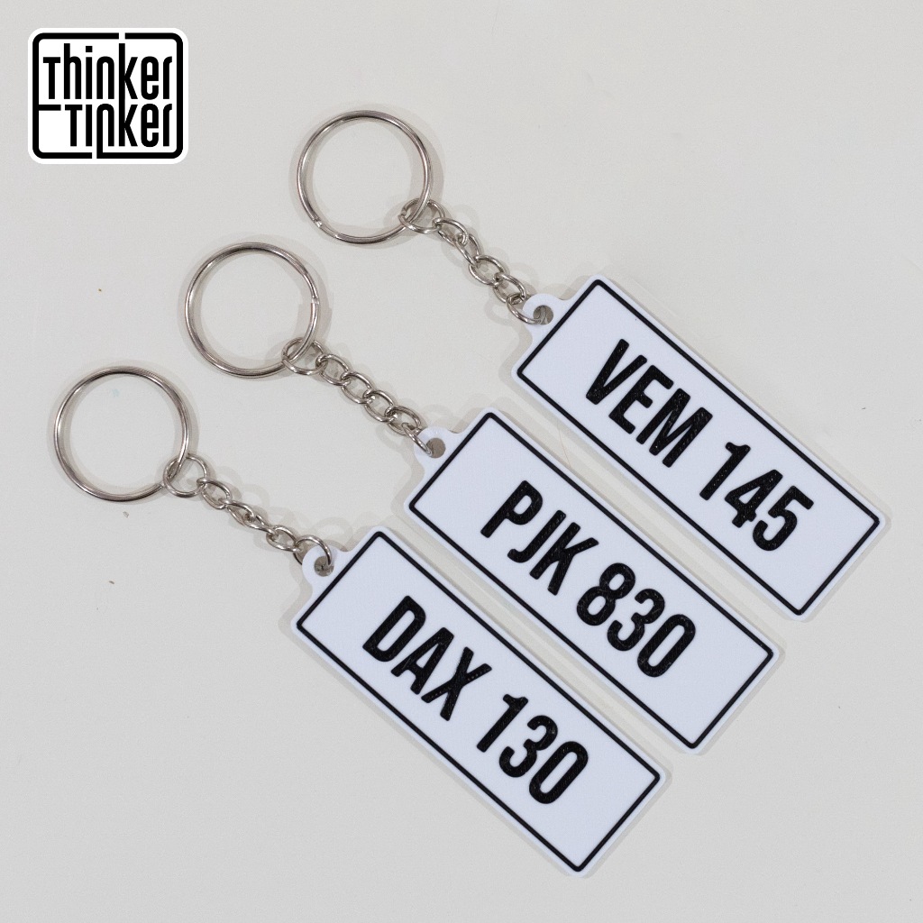 Custom License Plate Keychains, Mini Philippine Car Plate Number Key ...