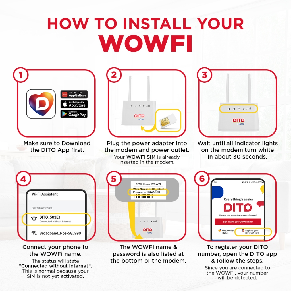 DITO Home WoWFi Pro w/ 365 Days UNLI Data | Shopee Philippines