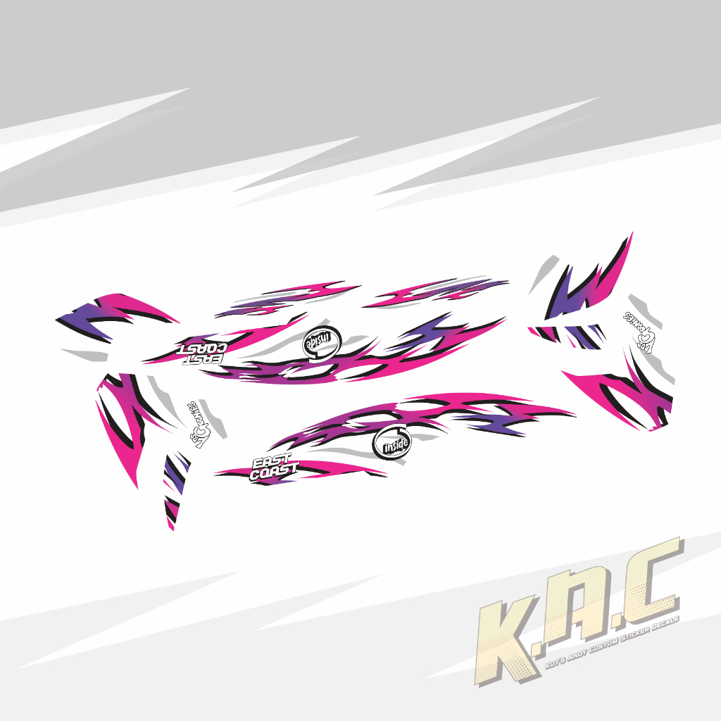 KAC Sticker Decals Click 125i V3 Eastcost High Quality Indo Concept ...