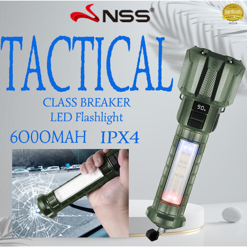 NSS TACTICAL CLASS BREAKERLED Flashlight 6000MAH IPX4 | Shopee Philippines