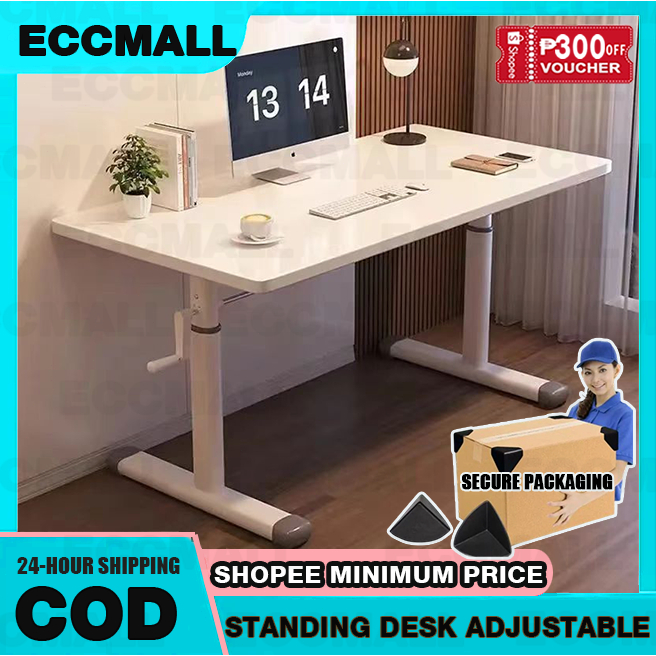 Standing Desk Adjustable Computer Desk Table Hand-cranked Study Table ...