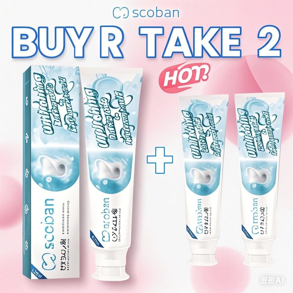 BUY 1 GET 2! Scoban Hyaluronic Acid Whitening Toothpaste - Dual Action ...