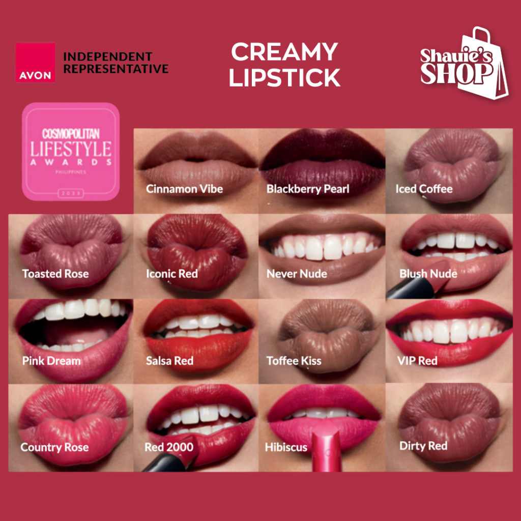AVON Ultra Creamy Lipstick 3.6 g - Red 2000, VIP Red, Salda Red, Iconic ...