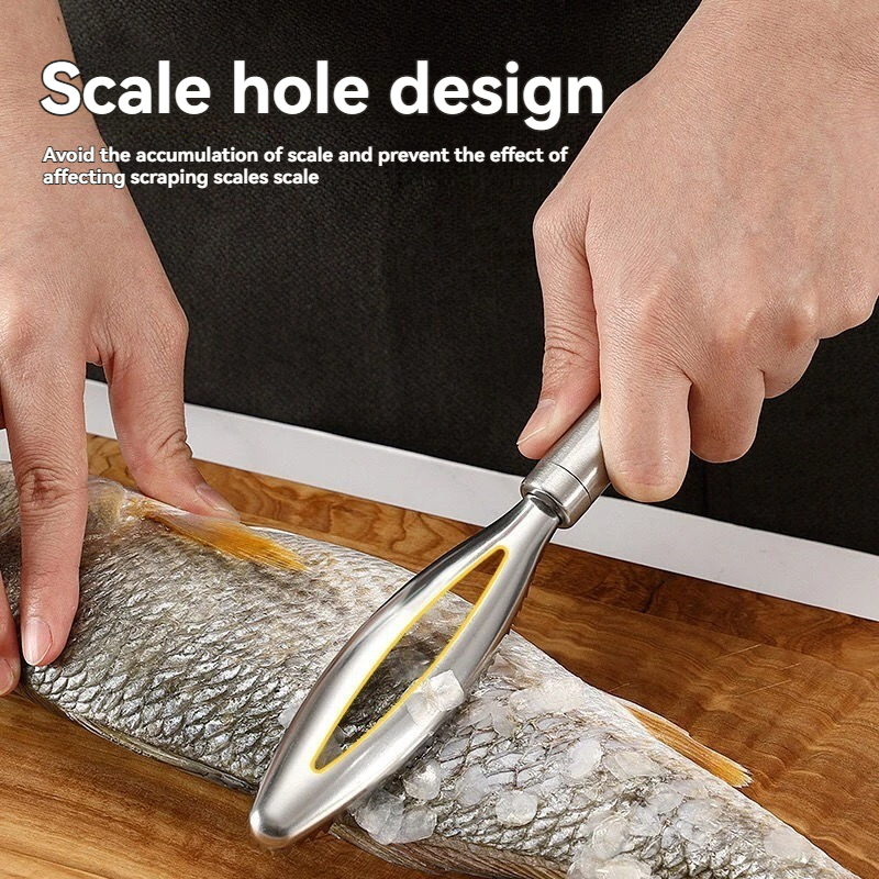 New Stainless Steel Fish Scaler Scraper Fish Scale Artifact Household ...