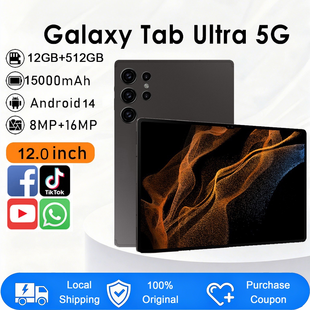 YAOOI 12Inch Android 14 Tablet S9 Smart Learning Tablet 12GB RAM+512GB ...