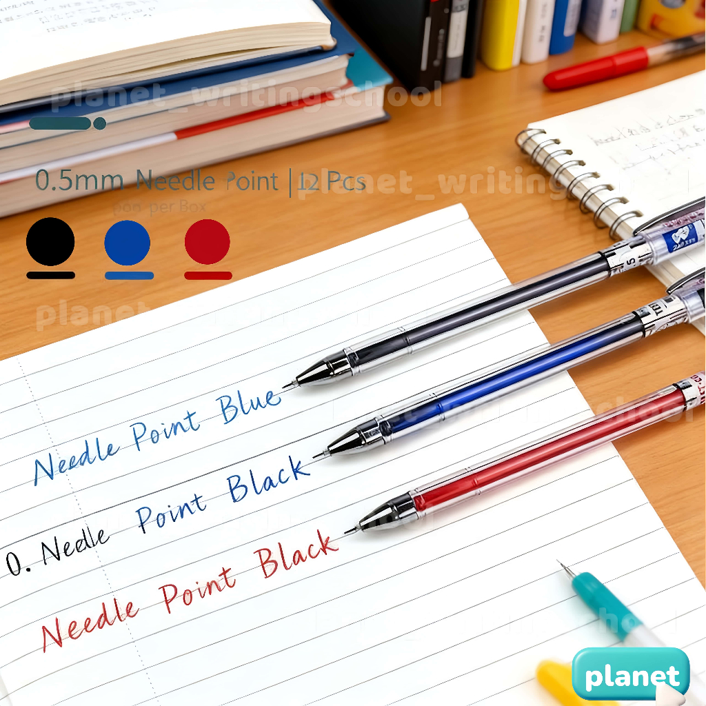Black gel pen full needle tip water based ink signature pen for office ...