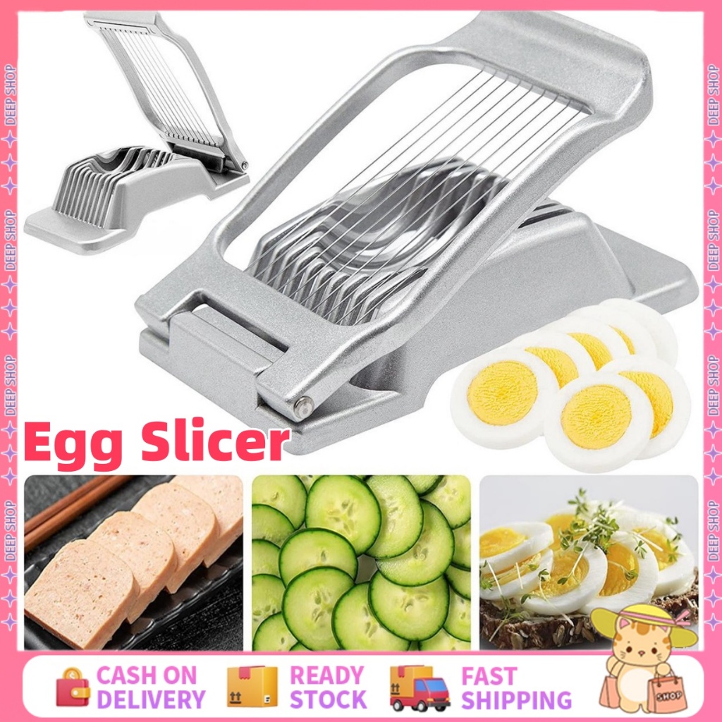 Egg Slicer Heavy Duty Aluminum Alloy Cutter for Hard Boiled Eggs ...