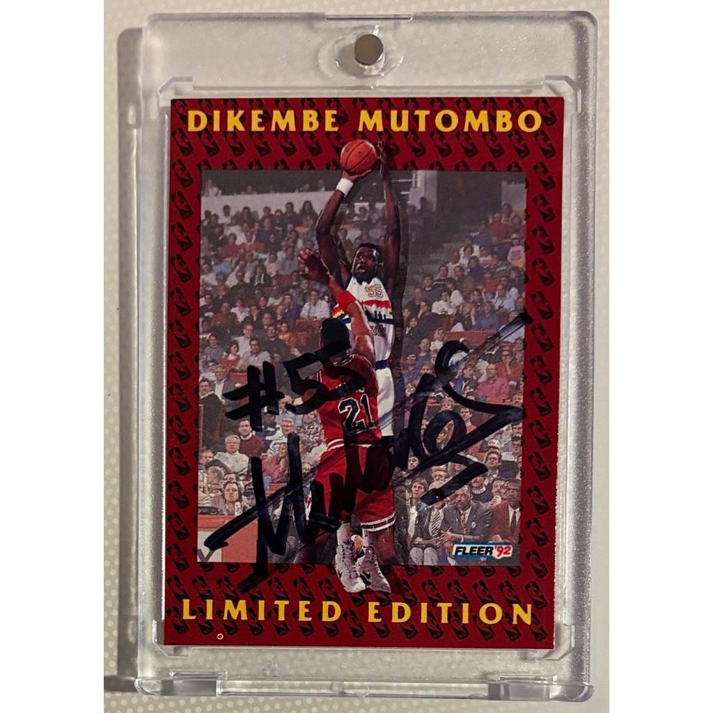 Dikembe Mutombo RC 1992 Fleer Limited Edition AUTO Autograph Rookie ...
