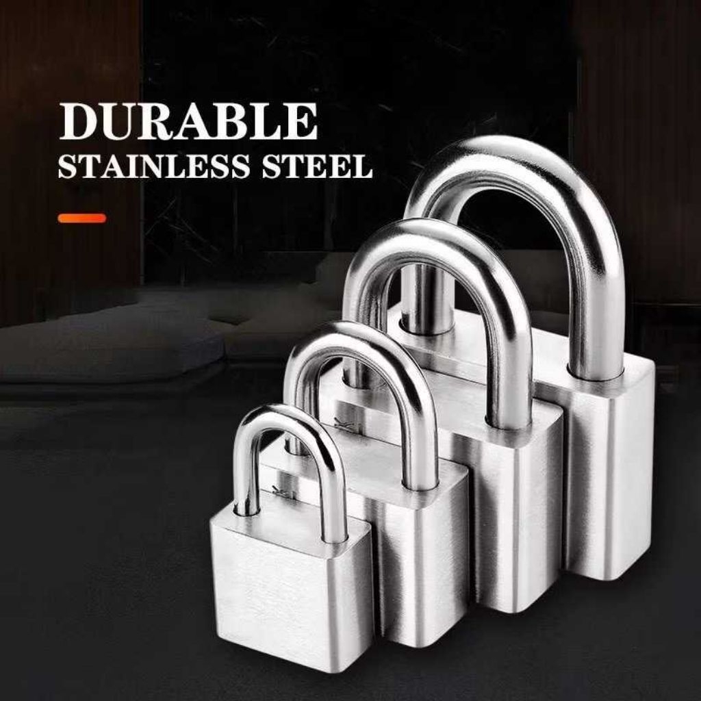 ( Same Day Deliver & Cod )Six Cycle Stainless Steel Padlock Long Short ...