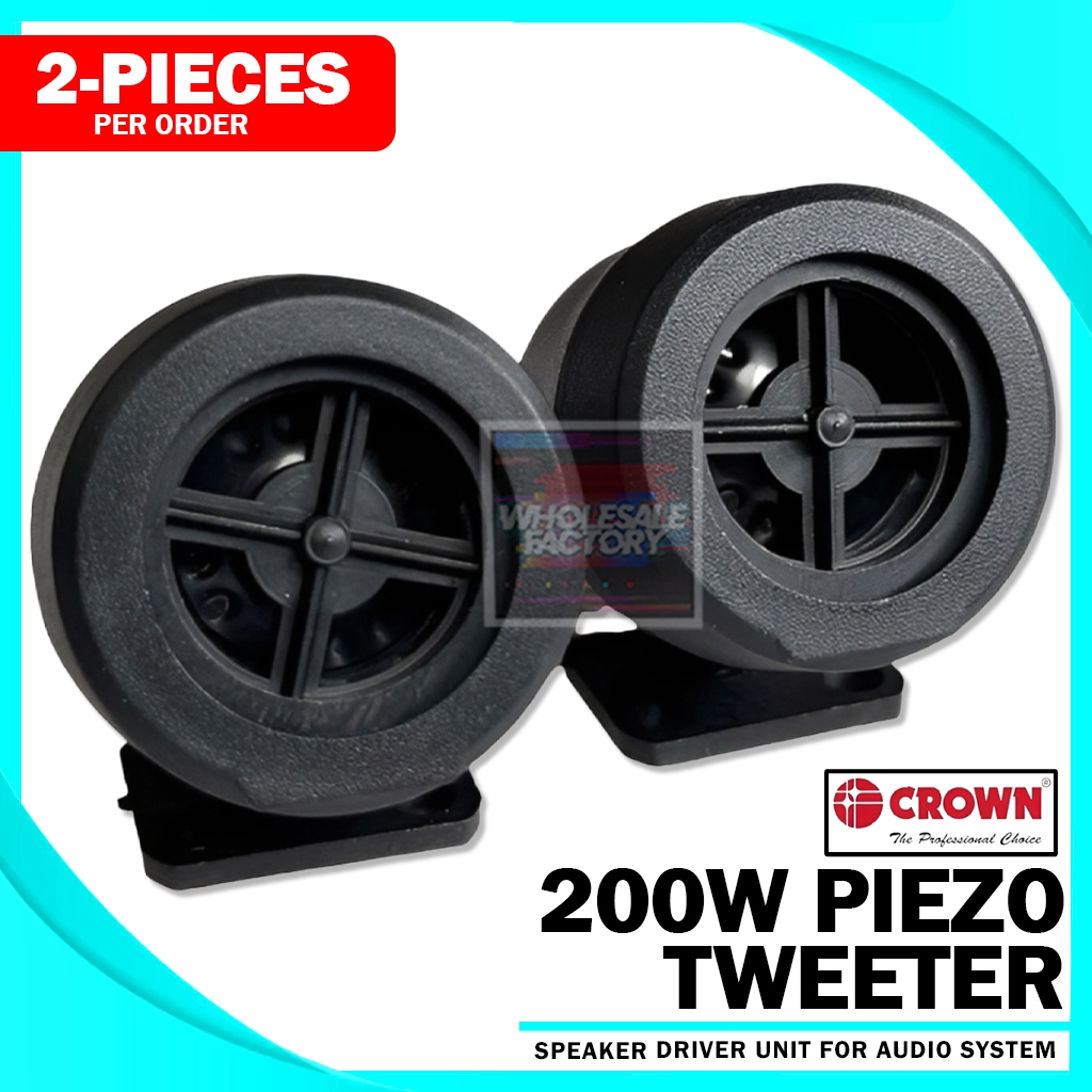 WF Crown T-123 Tweeter 200W (2PCS) – High Power Piezo Speaker Driver ...