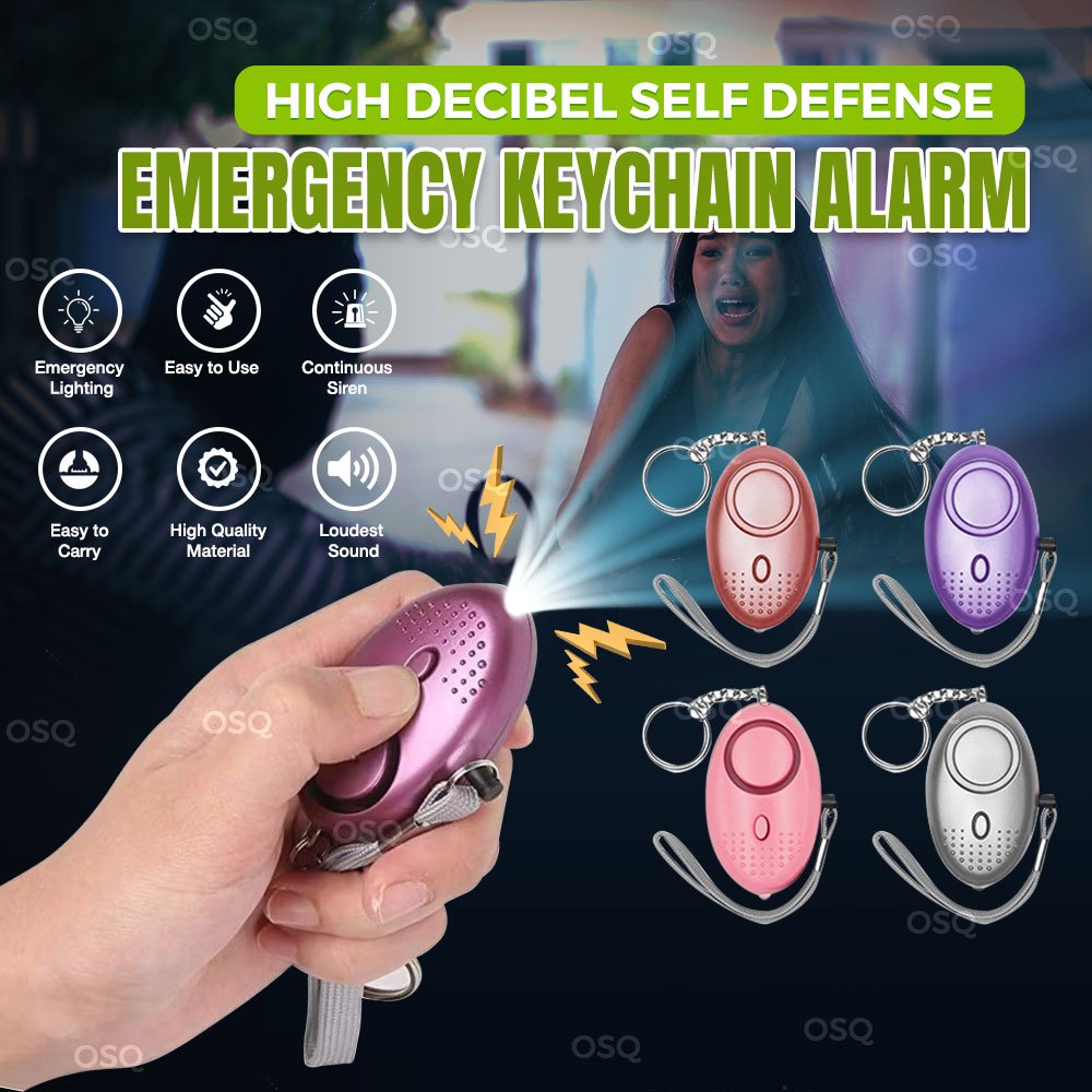 OSQ Portable High Decibel Self Defense Security Keychain Emergency ...