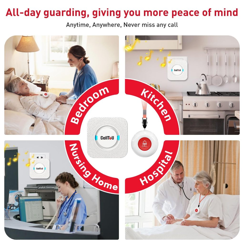CallToU Elderly Wireless SOS Call Button Emergency Help Alarm Bell for ...