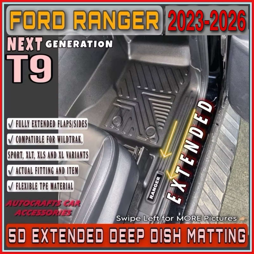 FORD RANGER 2023-2027 5D EXTENDED DEEP DISH MATTING (RANGER NEXT ...