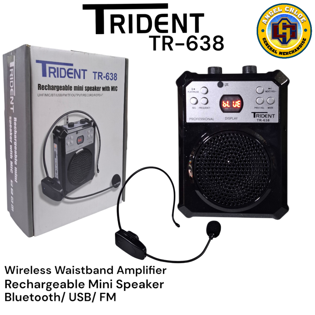 Trident TR-638 High-Quality Rechargeable Mini Speaker with Wireless ...