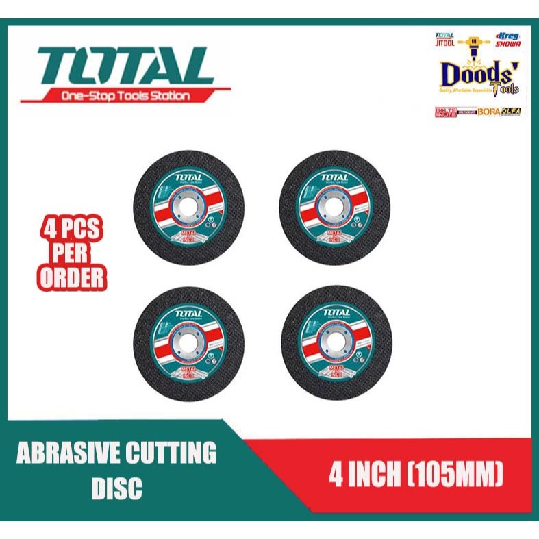 Total 4 Pcs Abrasive Metal Cutting Disc 4 inch | Shopee Philippines